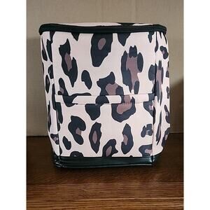 Insulated Leopard Print Backpack Cooler